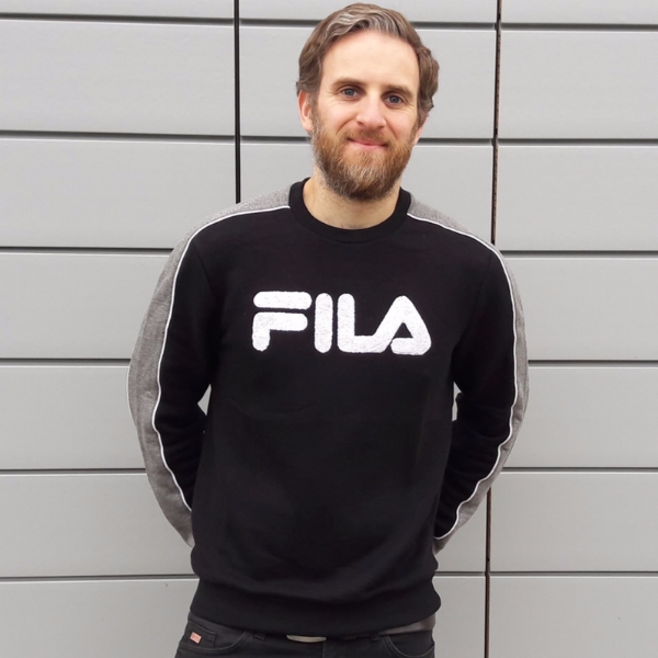 Black fila sweatshirt best sale