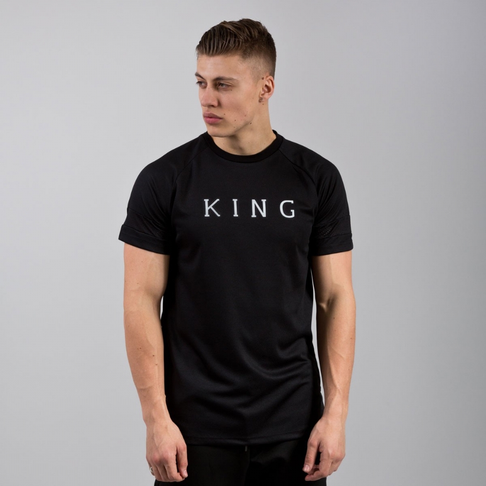King Apparel Perf Longline Tee Shirt Black