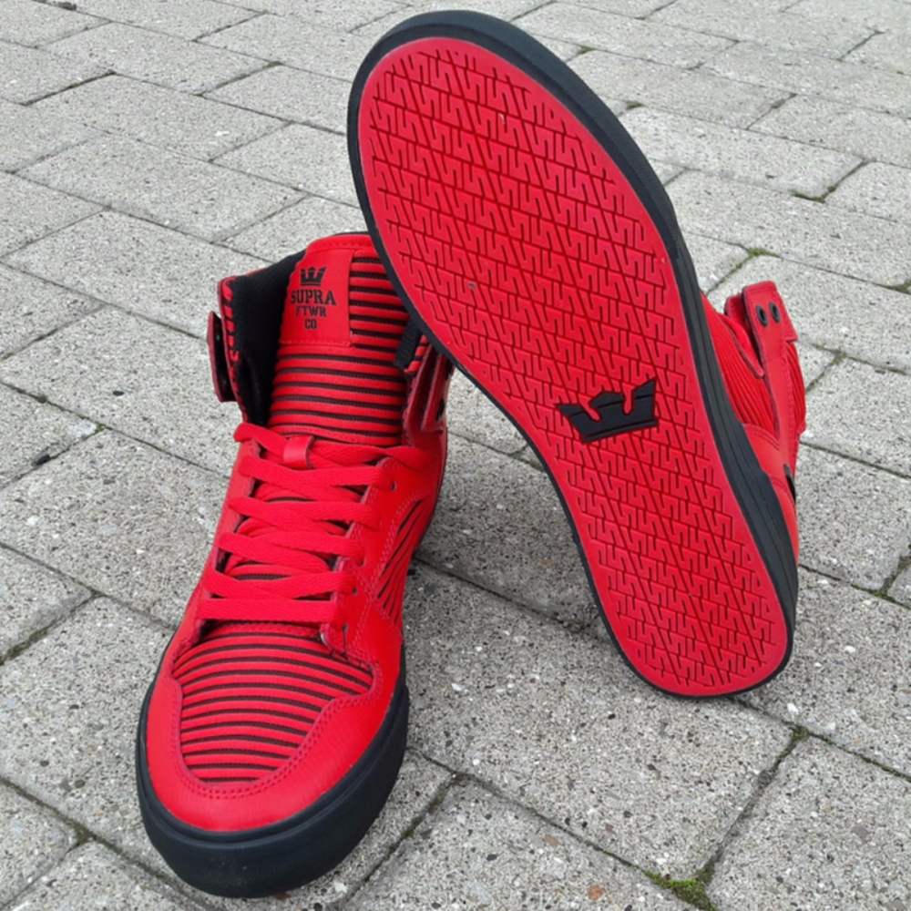 Mens supra 2025 red vaider trainers