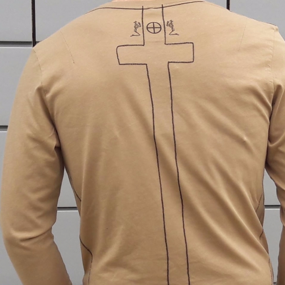 Religion Clothing Longline Long Sleeved Tee Shirt Camel