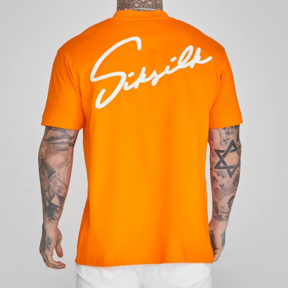 Siksilk Script T-shirt Amarillo Chile For Sale Camiseta SikSilk